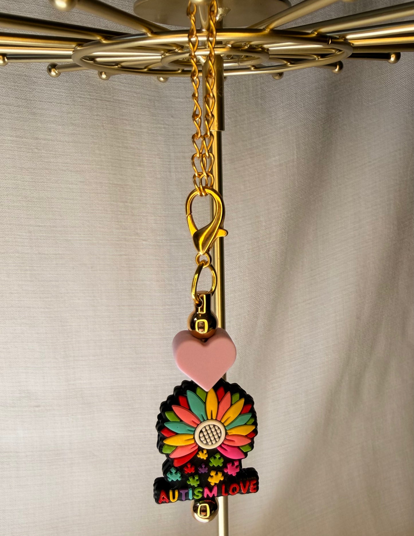 Autism Love Flower Cup Charm