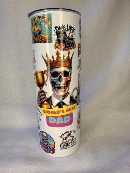 Skeleton Dad Life Collage 20oz Tumbler