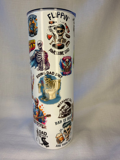 Skeleton Dad Life Collage 20oz Tumbler