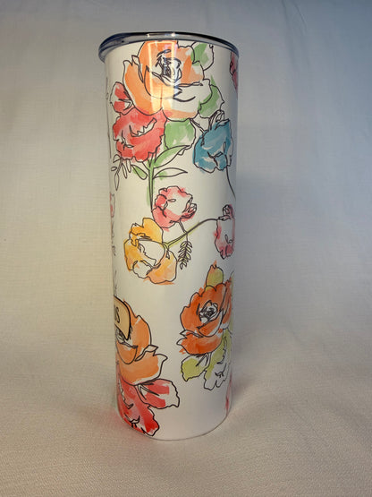 Inhale Peace Exhale Chaos Skeleton 20oz Tumbler