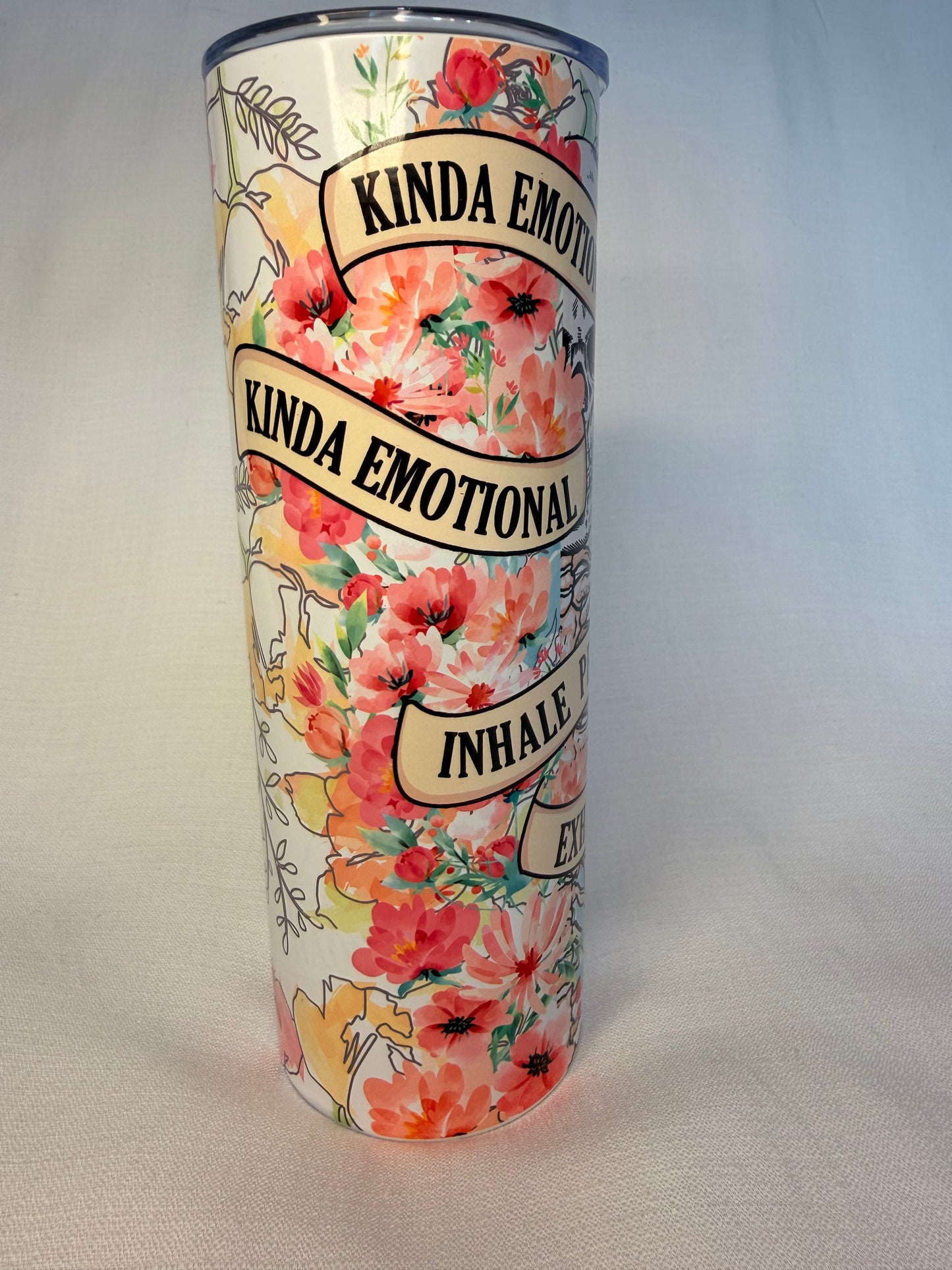 Inhale Peace Exhale Chaos Skeleton 20oz Tumbler