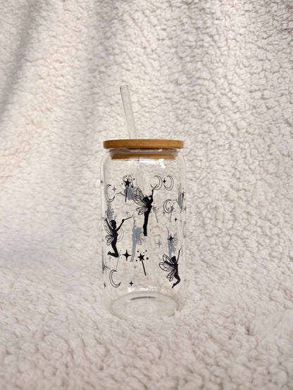 Custom Glass or Plastic Cup with Straw