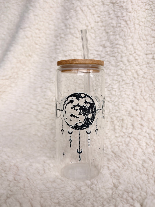 Moon Phase Glass Cup