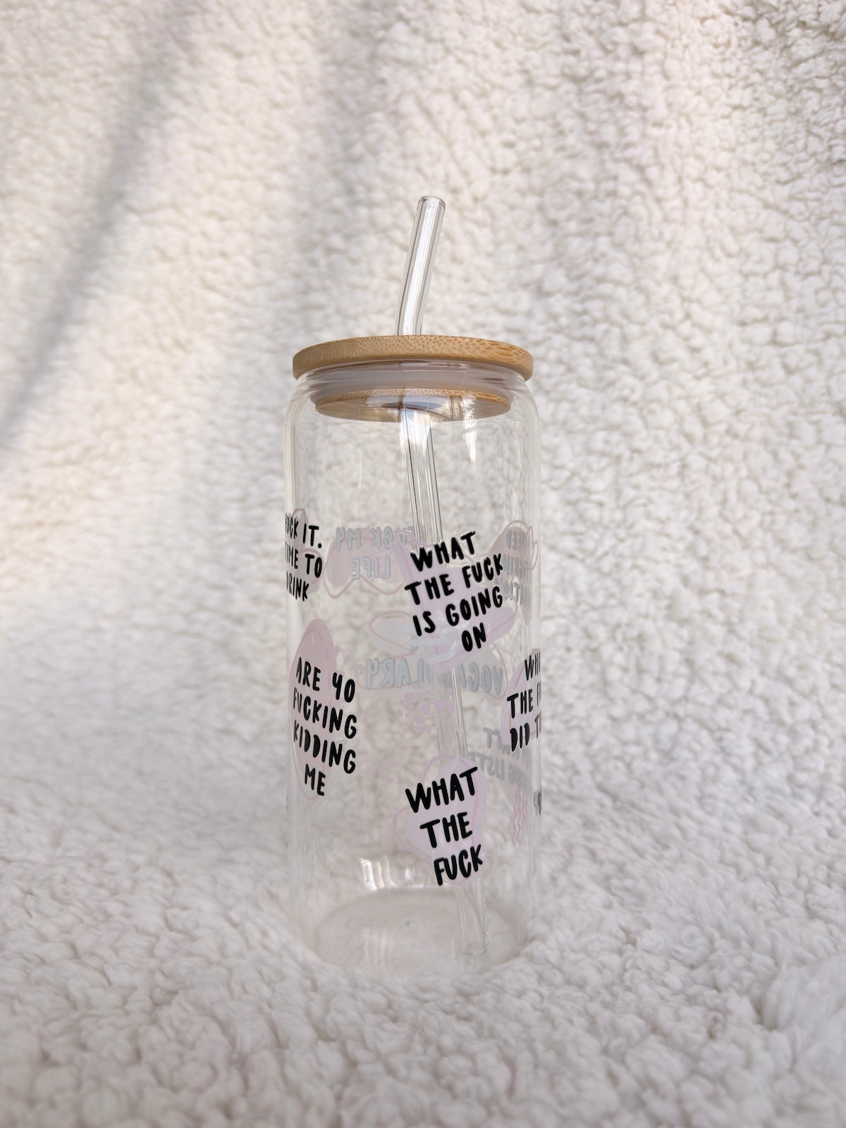 Mom Vocabulary Glass Cup