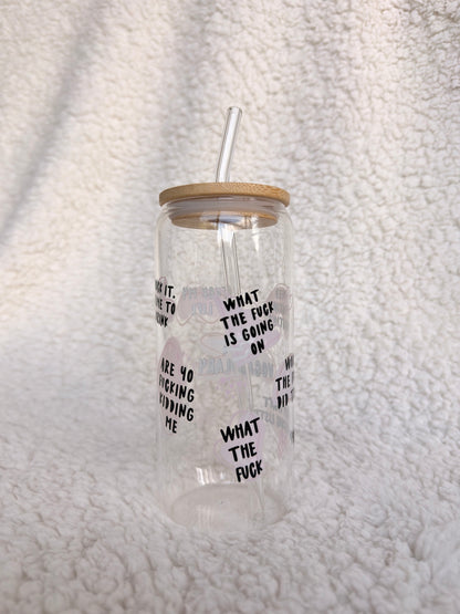 Mom Vocabulary Glass Cup