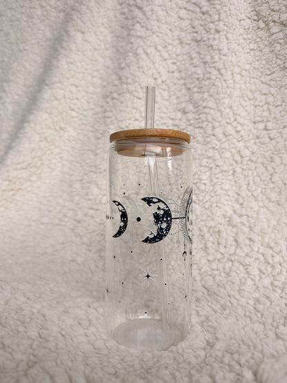 Moon Phase Glass Cup