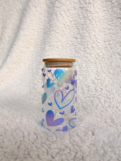 Custom Glass or Plastic Cup with Straw