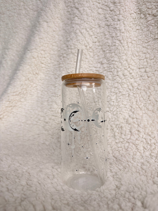 Moon Phase Glass Cup