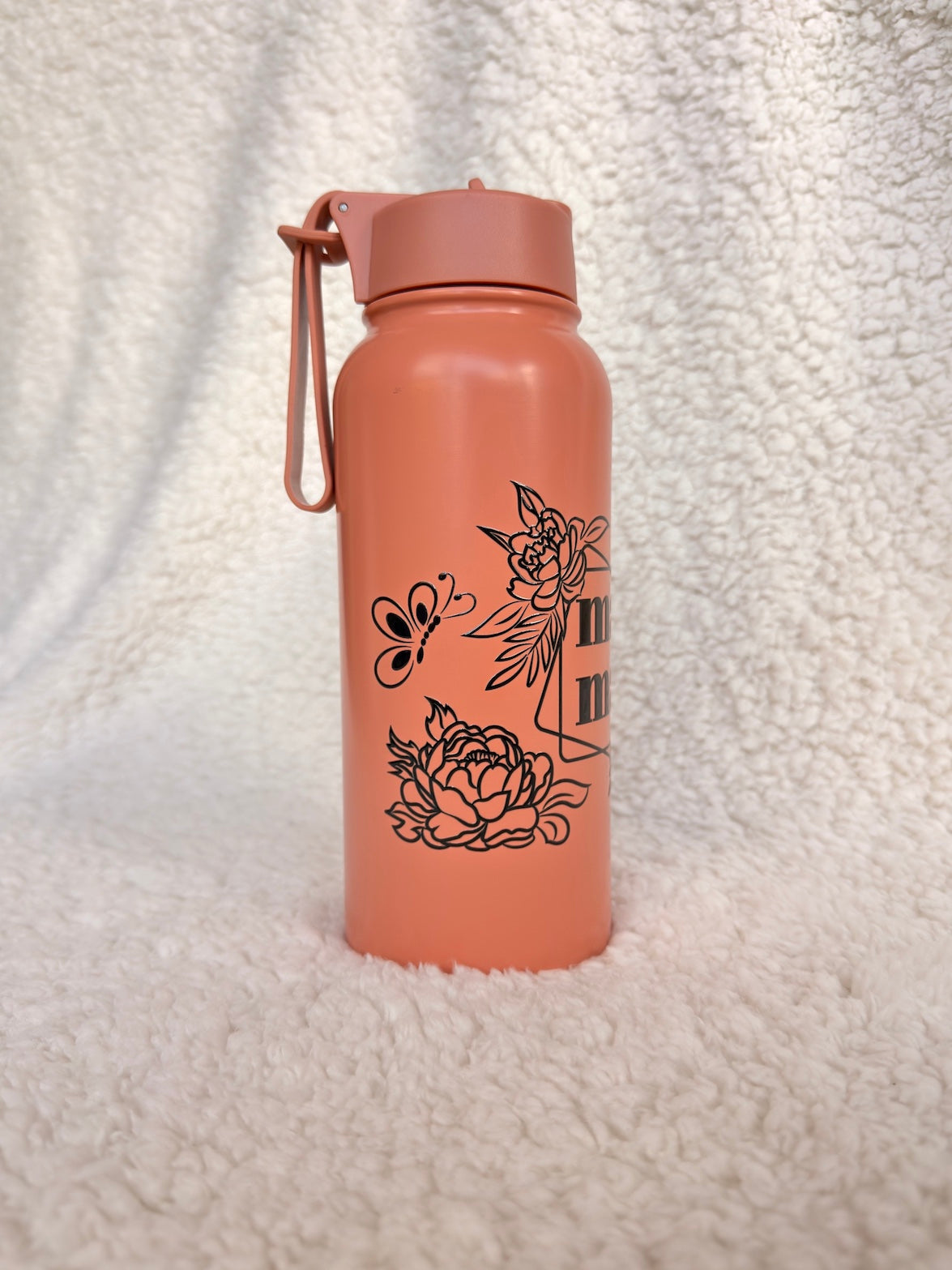 Mama Coral Floral Water Bottle