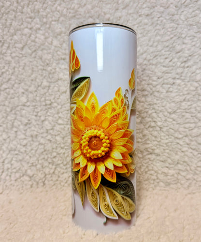 Sunflower Swirl 20oz Tumbler