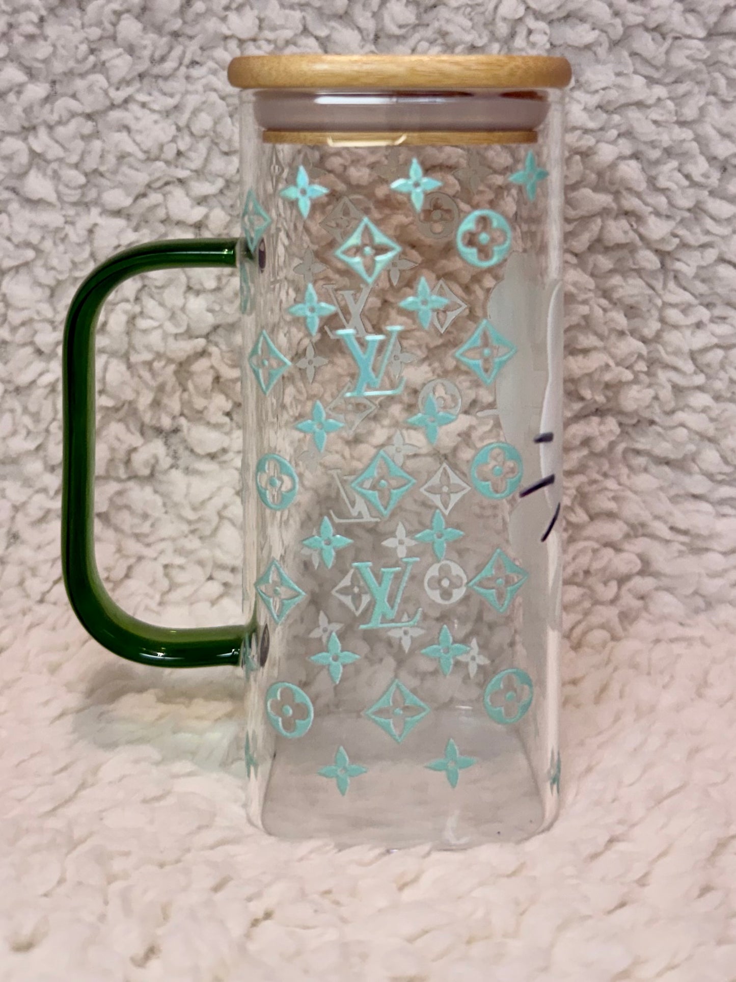 Mint Hello Kitty Glass Cup