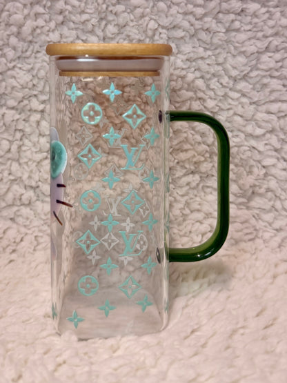 Mint Hello Kitty Glass Cup