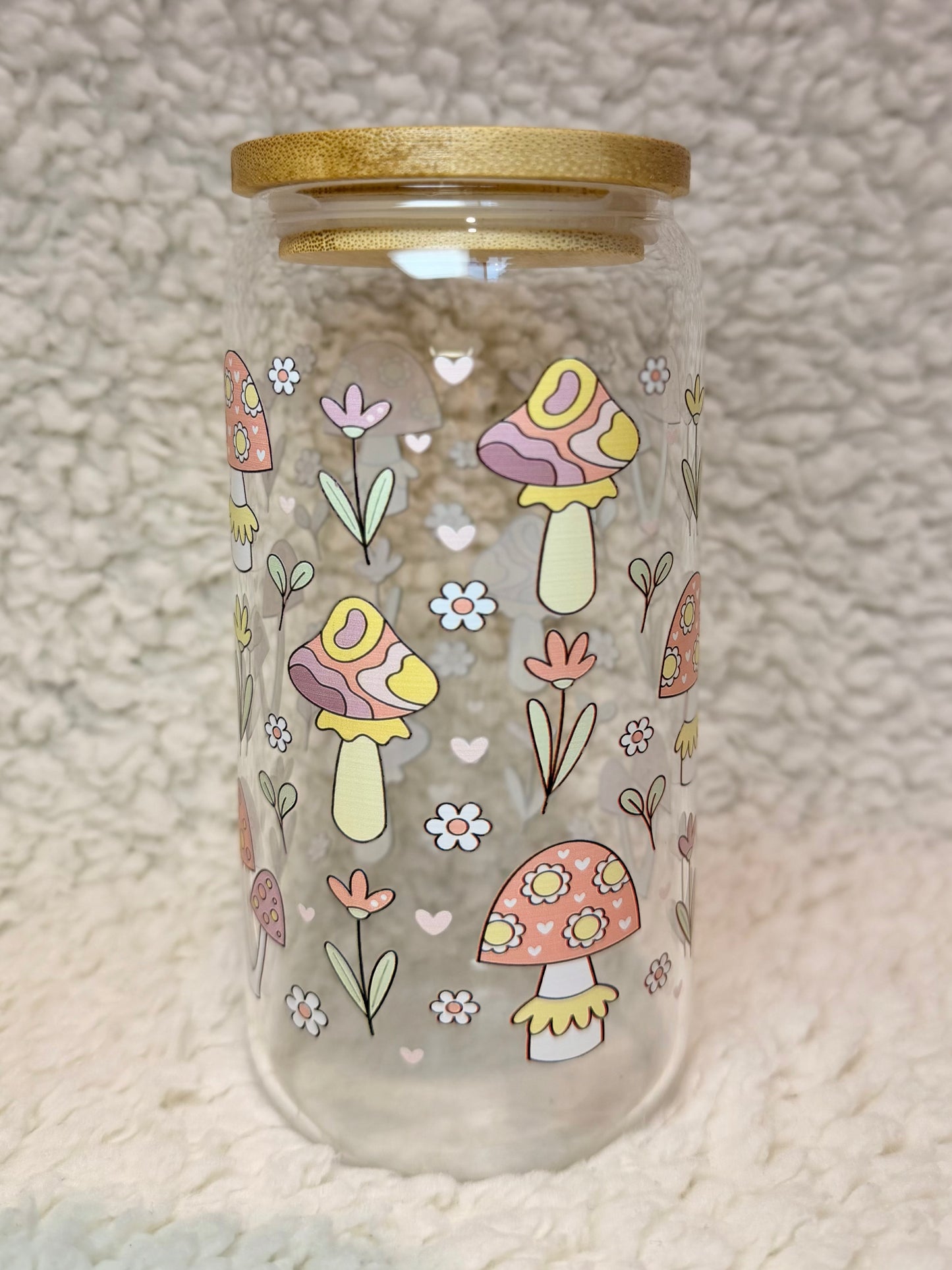 Retro Mushroom Glass Cup