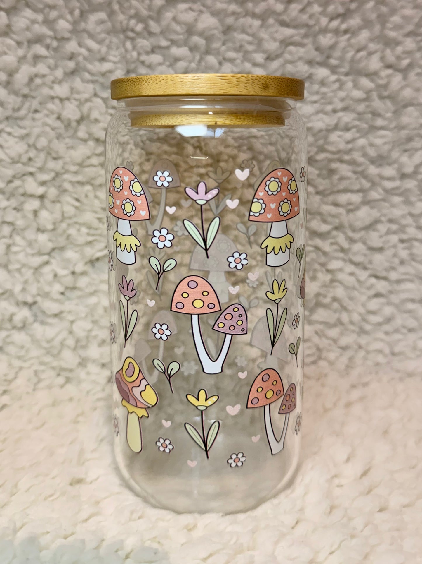 Retro Mushroom Glass Cup