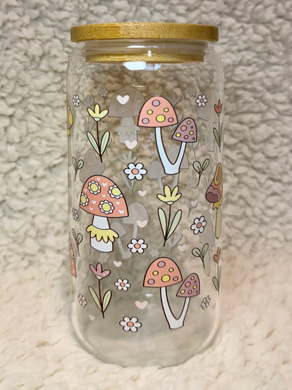 Retro Mushroom Glass Cup