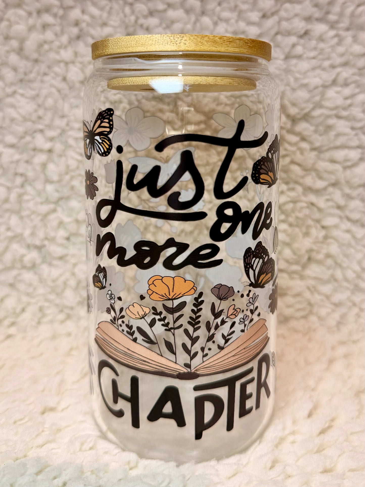 Just One More Chapter Glass Cup