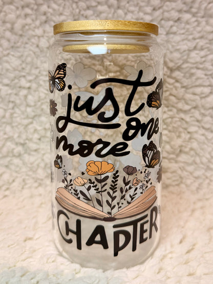 Just One More Chapter Glass Cup