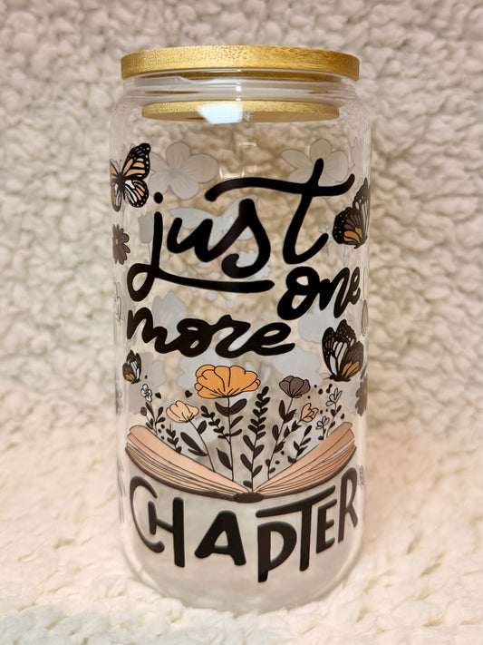 Just One More Chapter Glass Cup