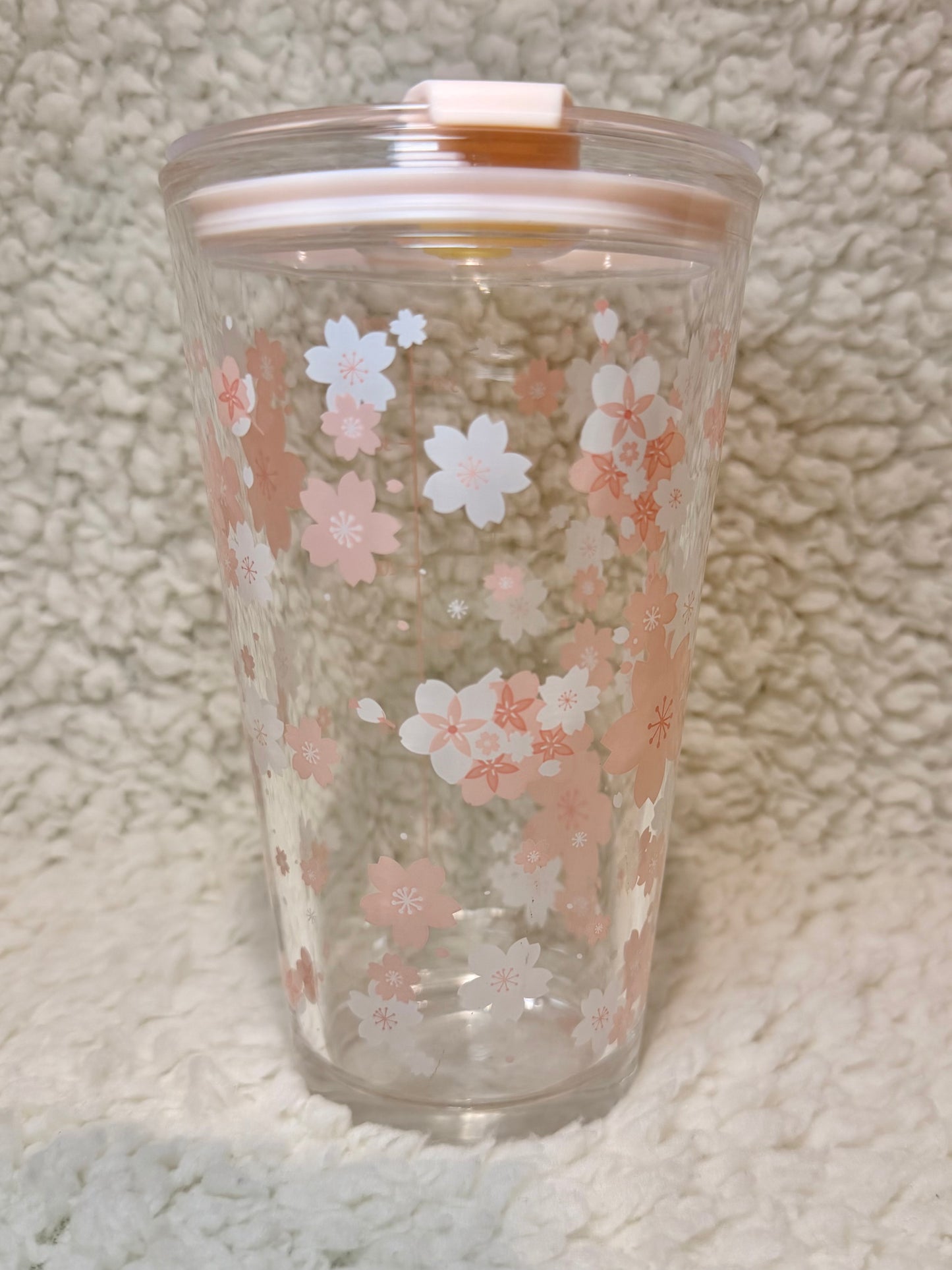 Pastel Cherry Blossom Glass Tumbler