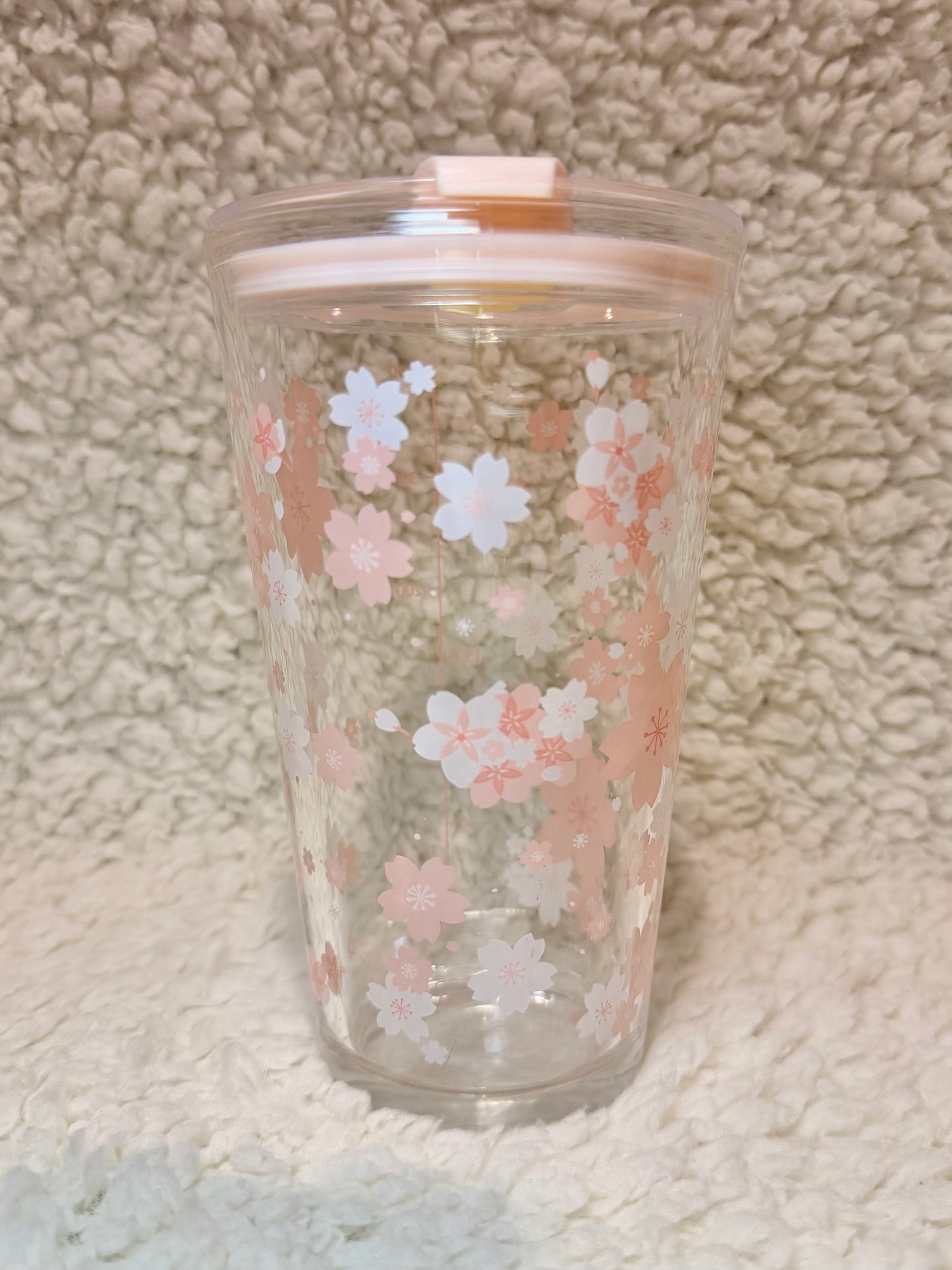 Pastel Cherry Blossom Glass Tumbler
