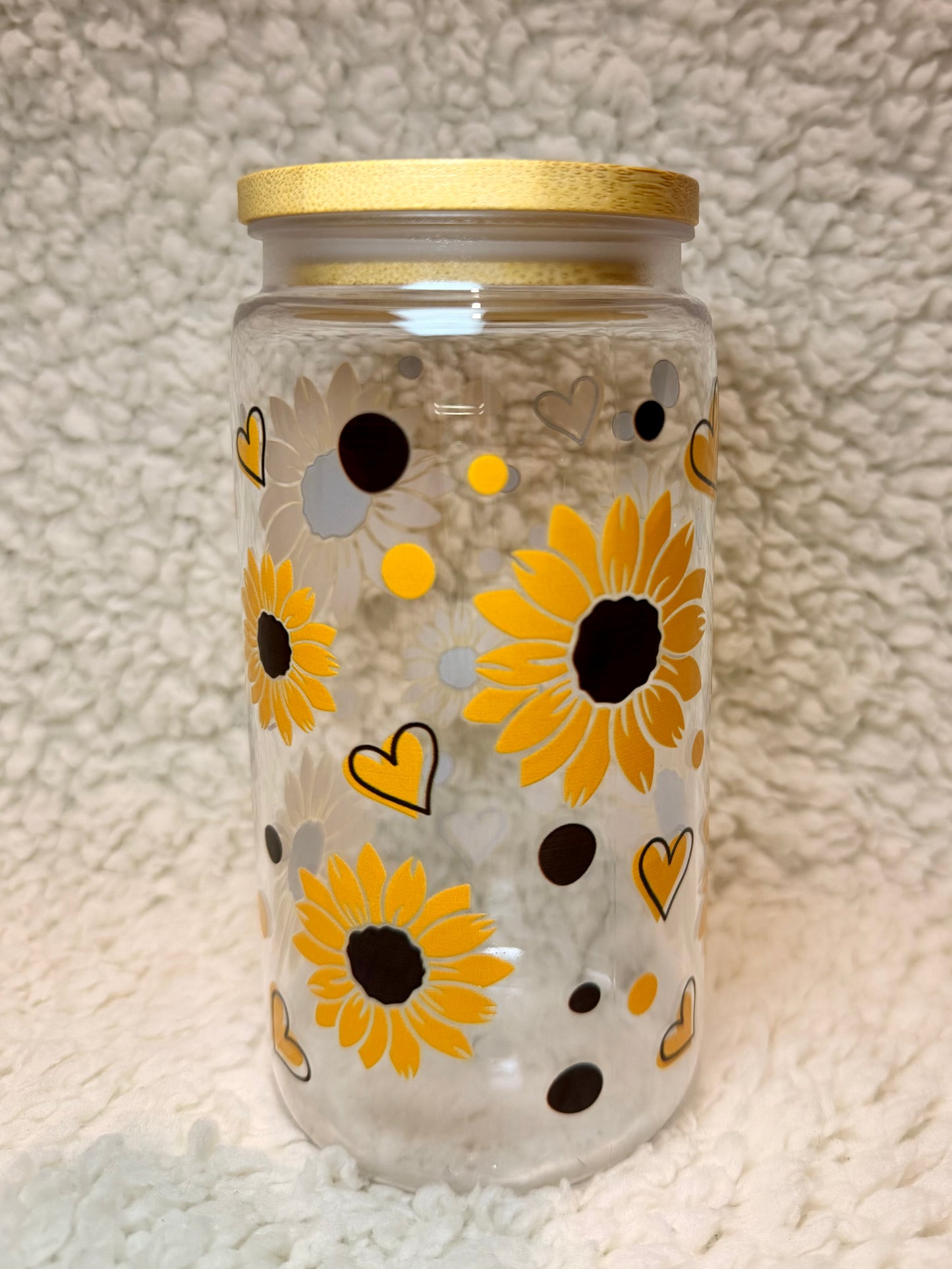 Sunflower & Hearts Plastic Cup