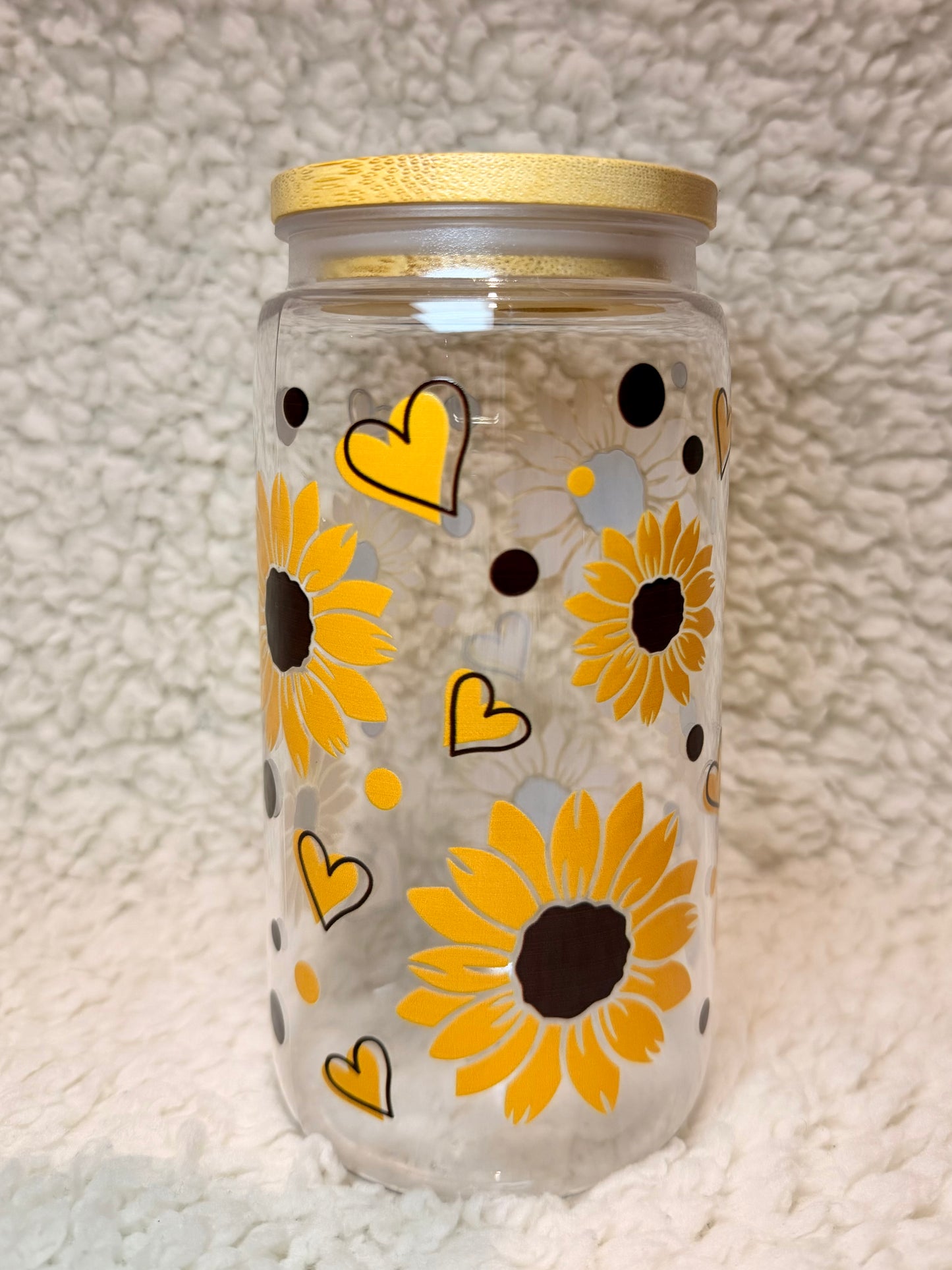 Sunflower & Hearts Plastic Cup