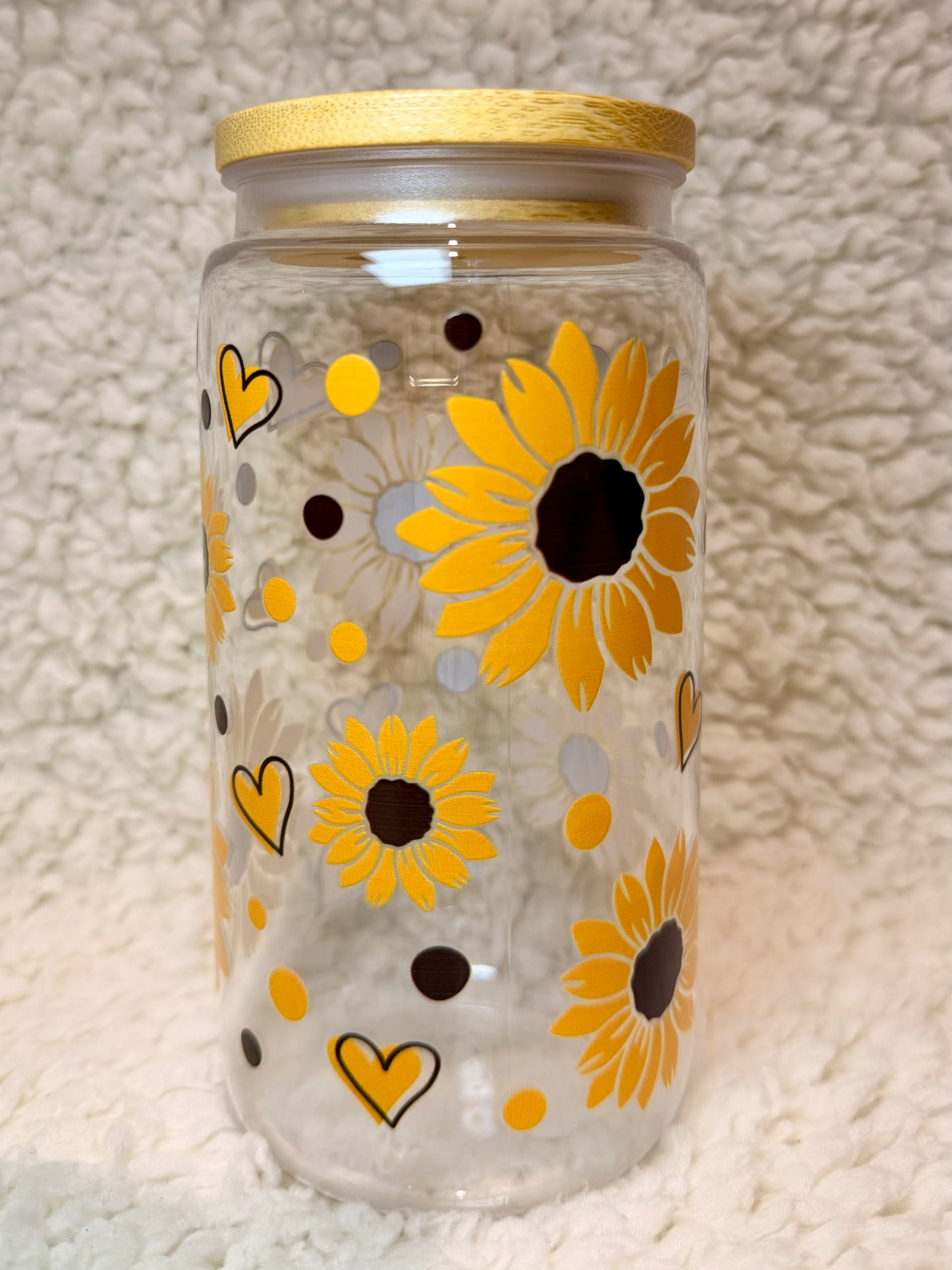 Sunflower & Hearts Plastic Cup