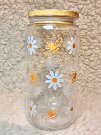 Bee & Daisy Plastic Cup