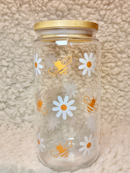 Bee & Daisy Plastic Cup