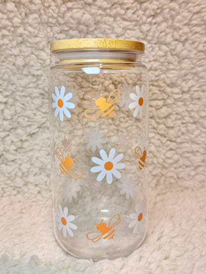Bee & Daisy Plastic Cup