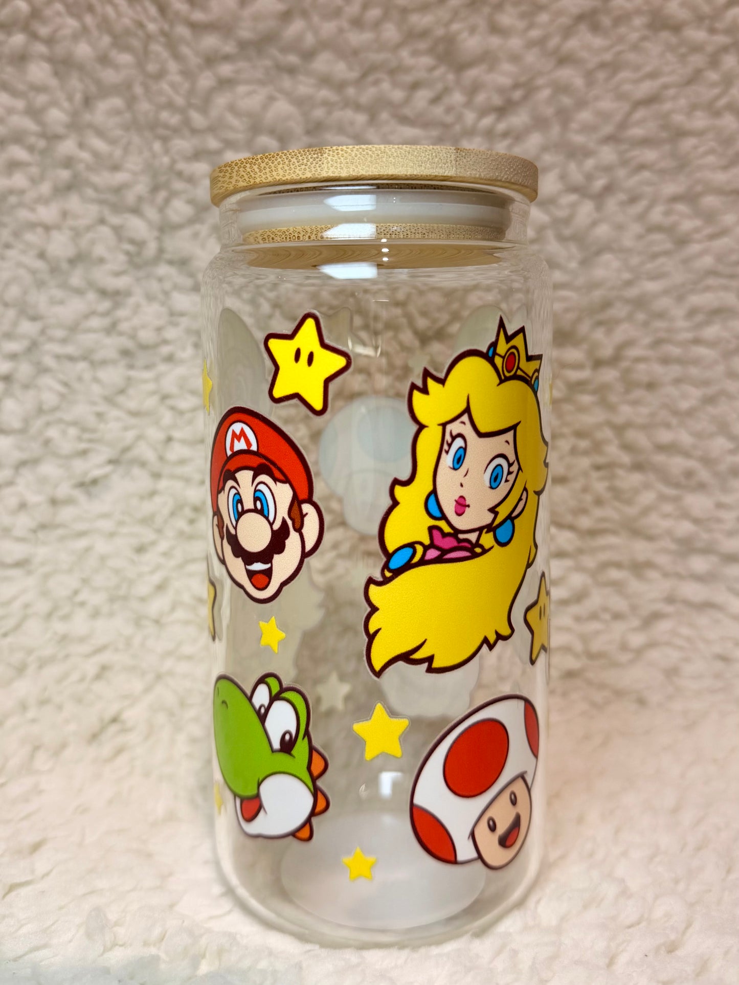 Super Mario Character Glass Cup