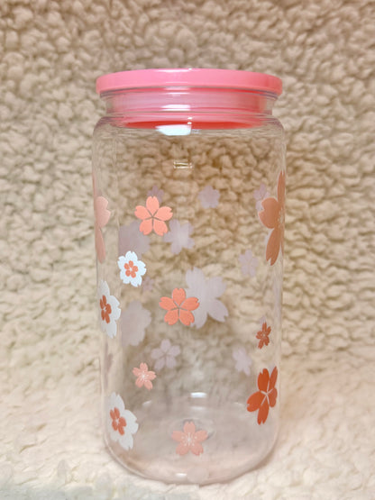 Pastel Cherry Blossom Plastic Cup
