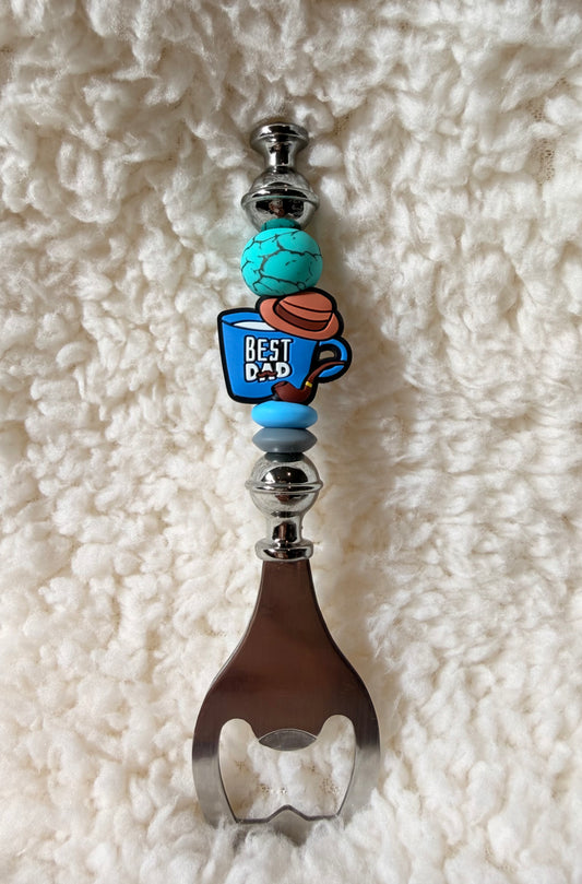 Best Dad Mug Beaded Bottle Opener
