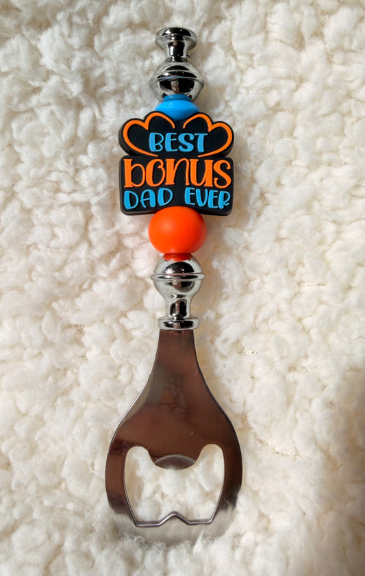 Best Bonus Dad Ever Beaded Bottle Opener