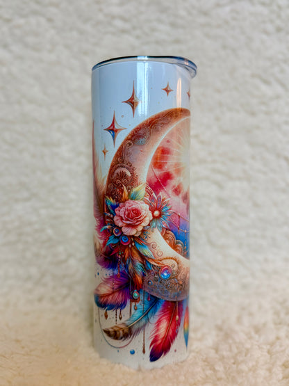 Boho Celestial Moon Tumbler
