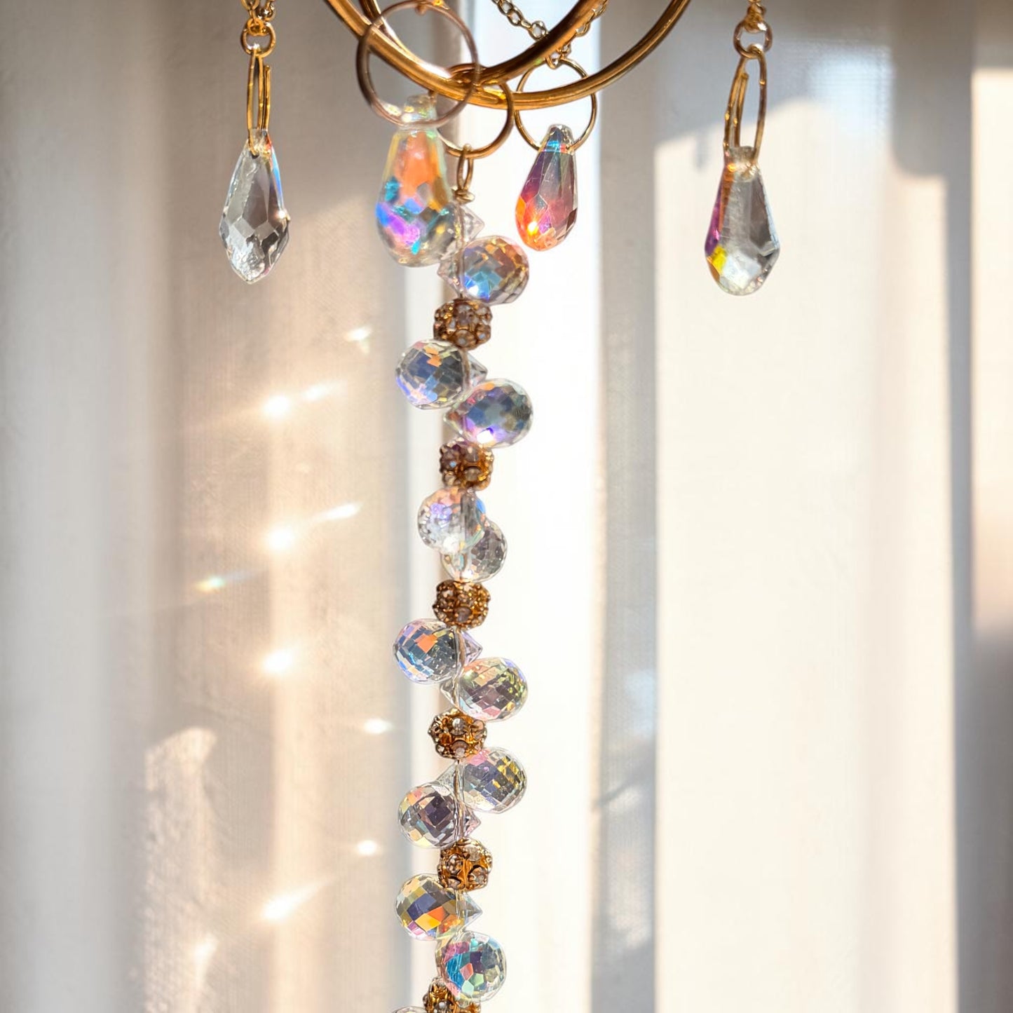 Celestial Heart Crystal Suncatcher