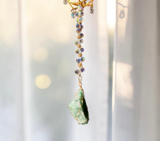 Celestial Heart Crystal Suncatcher
